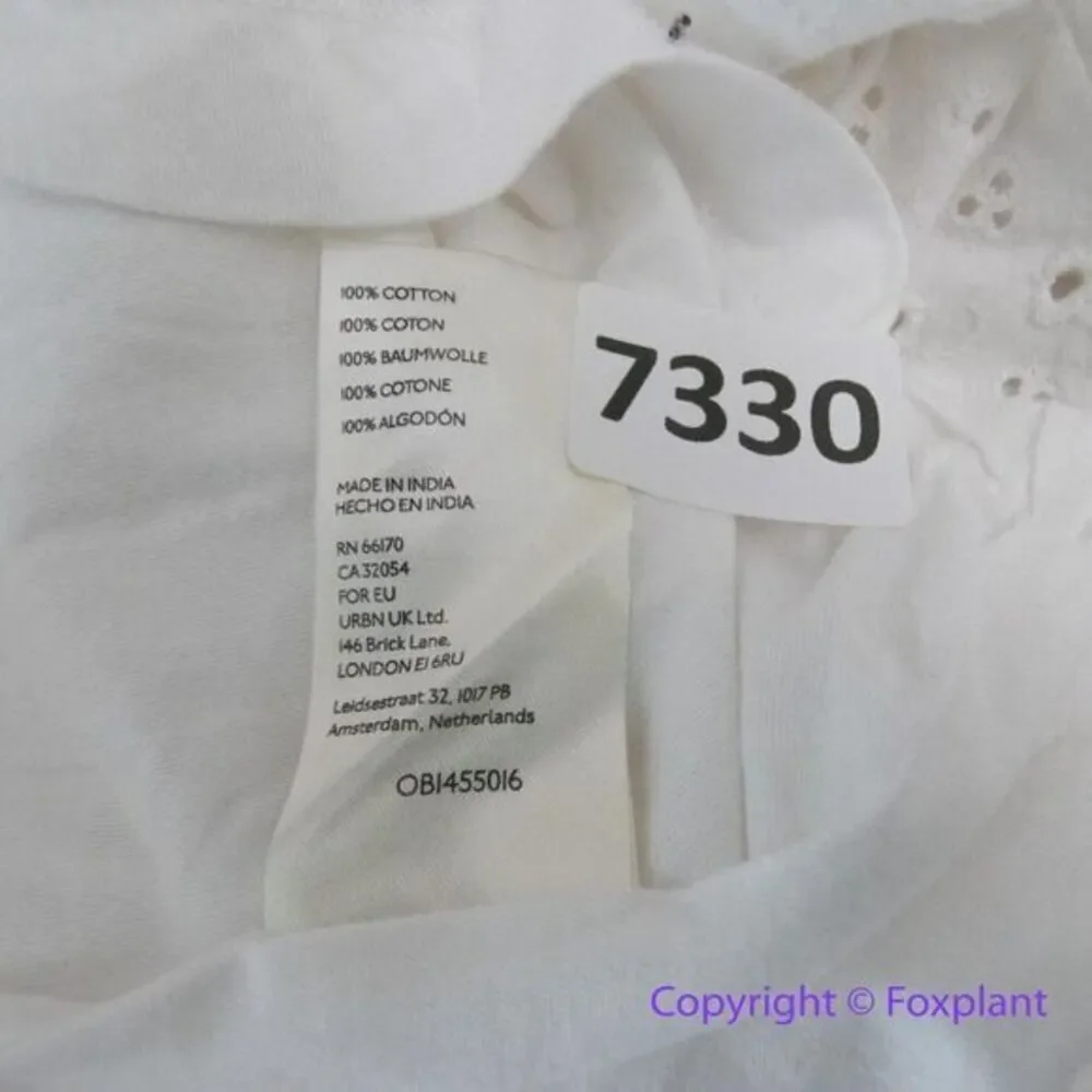 New! Free People‎ White Cotton Apricot Rose Mini Dress, size L